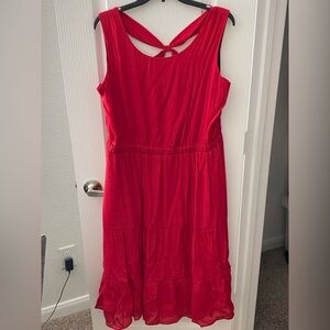 ❤️AGB Vibrant Red Midi Dress